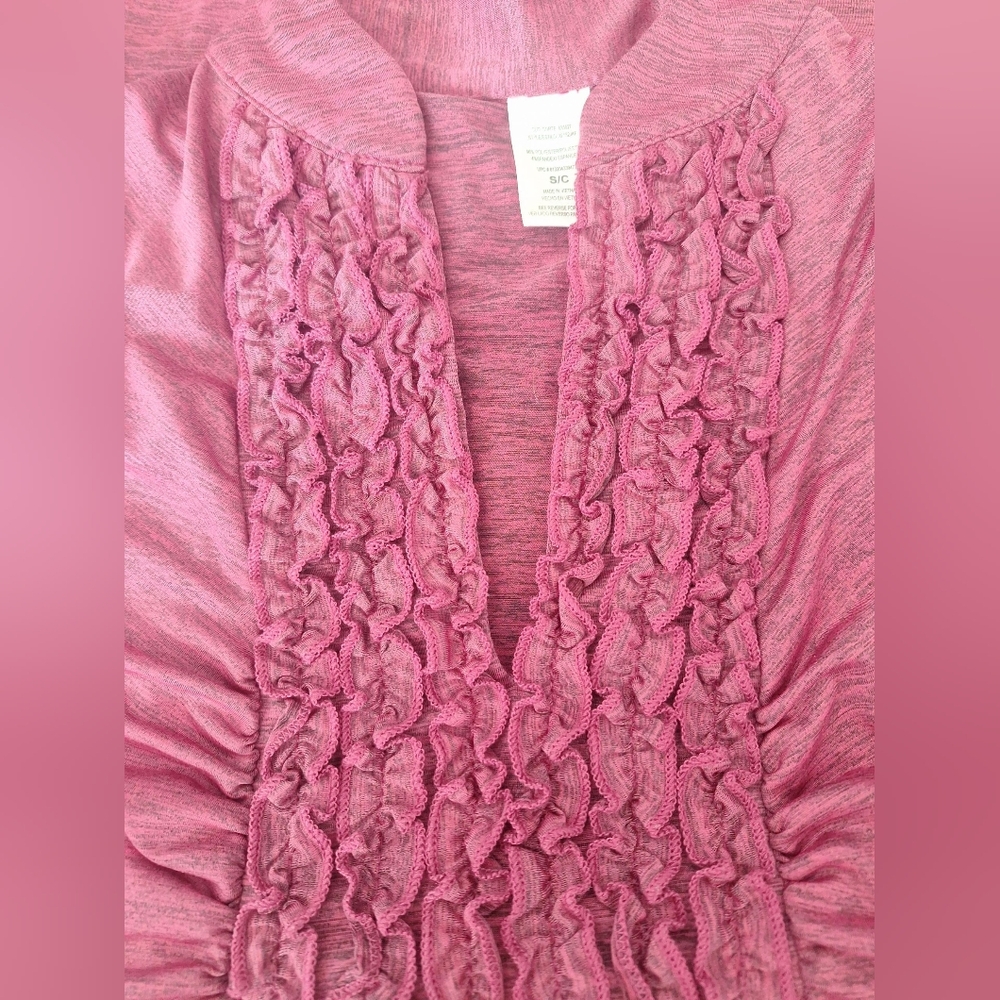 Pink Ruched Women's Top - Picture 3 of 4